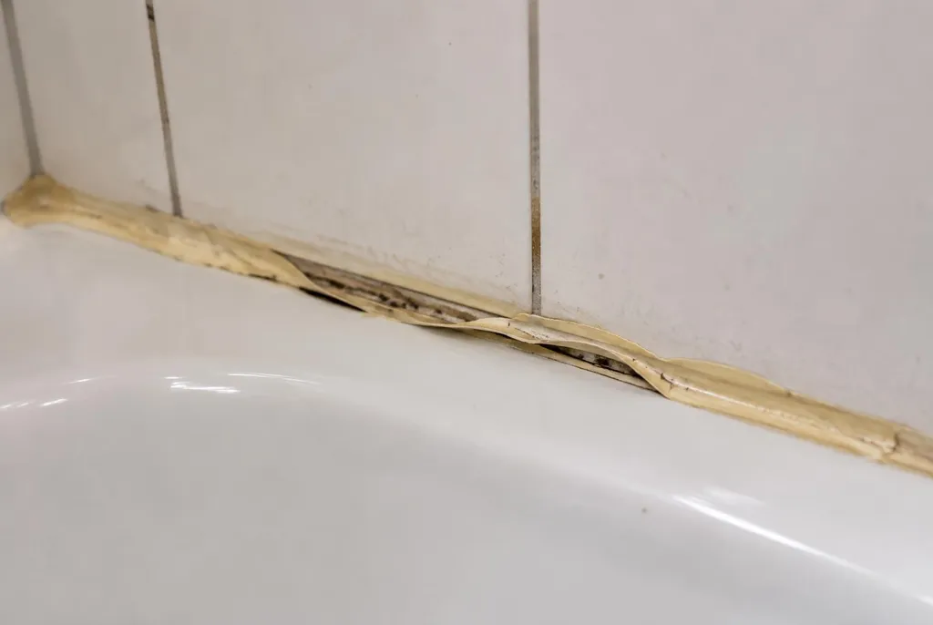 Kitbedrijf Zwolle – loslatende kit naast het bad